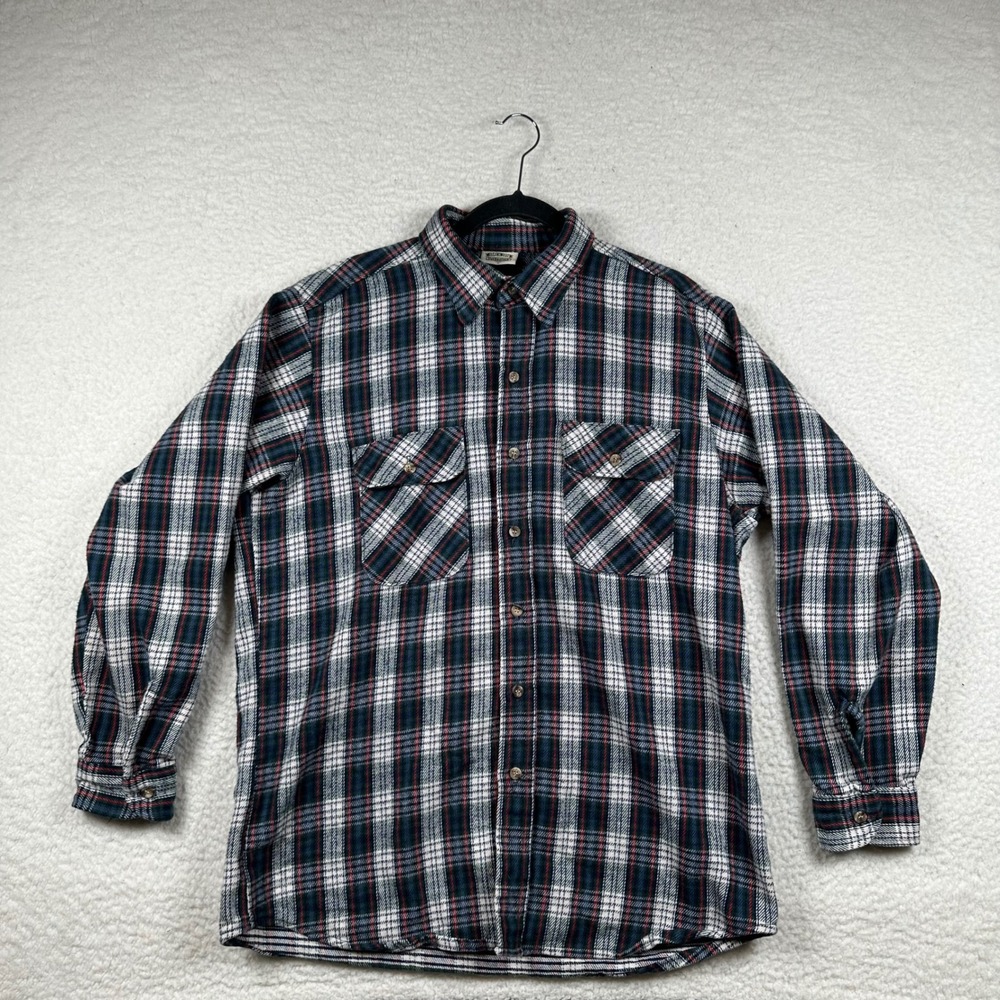 Five Brother Flannel Shirt Mens Plaid Heavy Cotton Workwear L Multi-Color Rustic